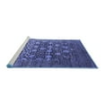 thumbnail image 2 of Ahgly Company Machine Washable Indoor Round Oriental Blue Industrial Area Rugs, 5' Round, 2 of 4