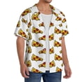 thumbnail image 4 of Haiem Pizza Men's Casual Shirts Short Sleeve Button Down Shirts Fashion Textured Summer Beach Shirt-XX-Large, 4 of 7