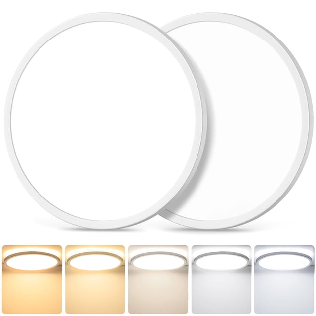 Lámpara LED de techo empotrada GoBright, 30 cm, 3200 lúmenes, 24 W, 5 colores
