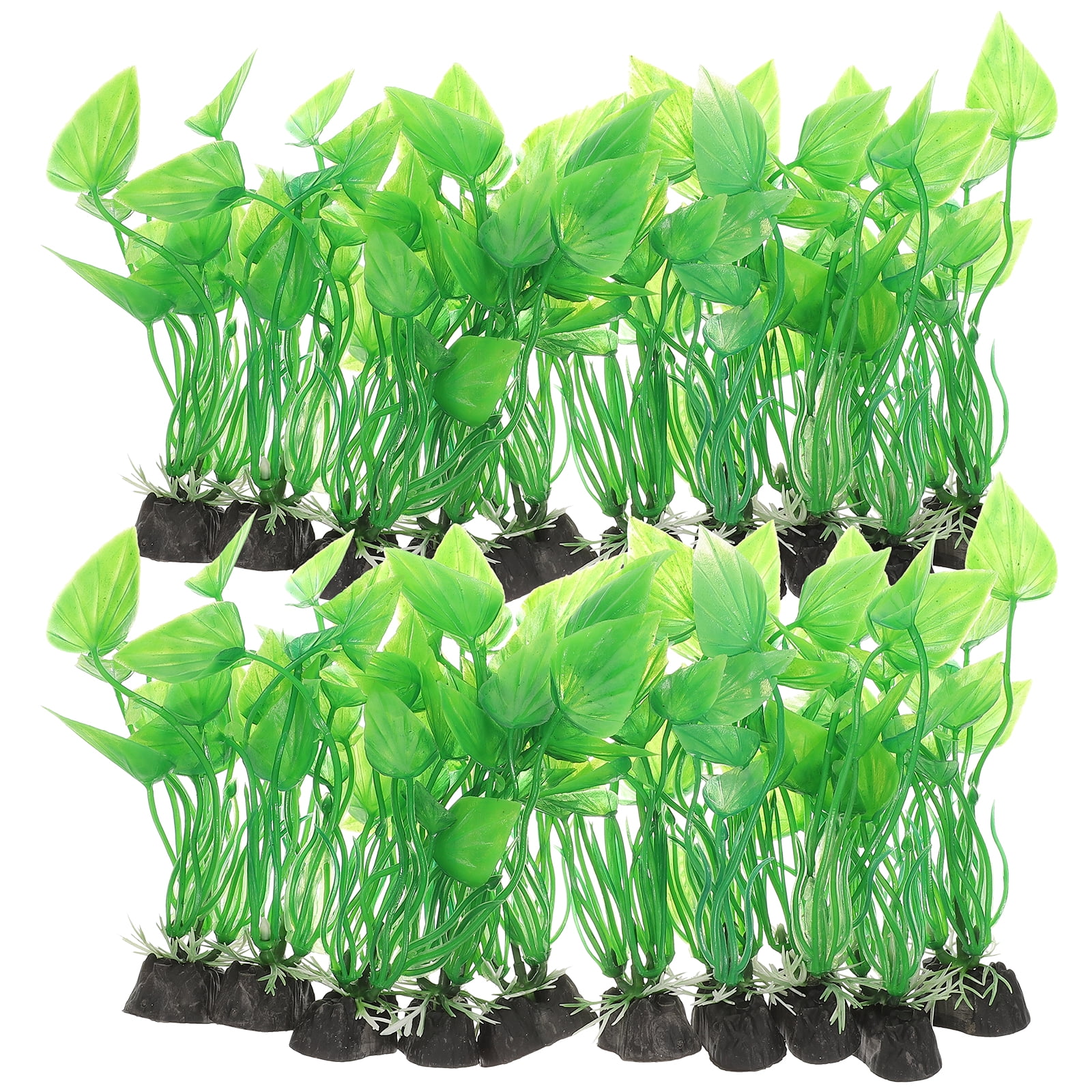 20Pcs Fish Tank Fake Plants Decorations Realistic Water Plants for