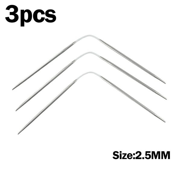 MYG Stainless Steel Circular Knitting Needles Set Round Metal Loop Needles
