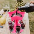 thumbnail image 2 of Distributeur de Vin 5 Verres Porte-Boisson Porte-Cocktail Remplissage Champagne pour Bar Fête Maison, Rouge Rose, 2 of 9