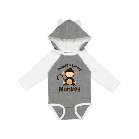 

Inktastic Daddys Little Monkey Gift Baby Boy or Baby Girl Long Sleeve Bodysuit