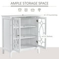 thumbnail image 3 of HOMCOM Sideboard Display Cabinet with 2 Glass Doors Adjustable Shelves, 3 of 9