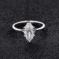 thumbnail image 2 of Bow Jewelry 2.16 Ct Marquise Cut Moissanite Ring - Stunning 14K White Gold Plated Design - Elegant Engagement Wedding Split Shank Ring - Special Occasion Forever Moissanite Ring - Promise Gift, 2 of 9