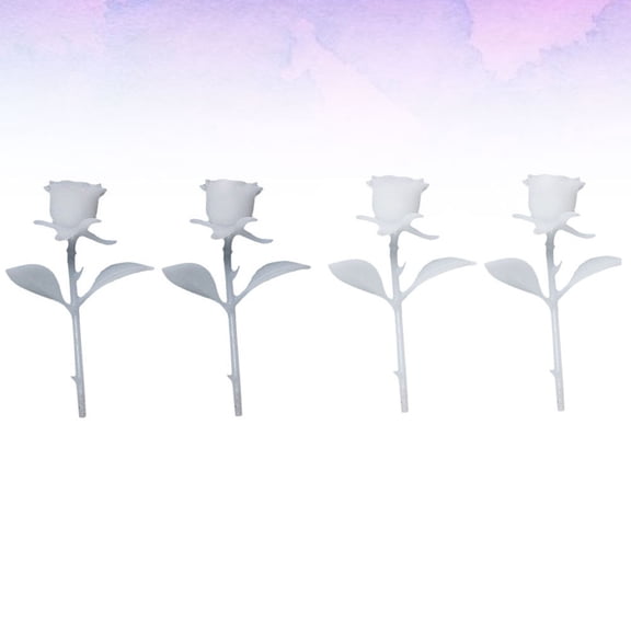 CRILSTYLEO 4pcs Fake Roses White Handmade Rose Decoration for Friends Decor