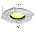 thumbnail image 6 of White Recessed Ceiling Medallion Decorative Light Rosette High Density Polyurethane Foam Ornate Lighting Trim Water resistant Ceiling Moulding ID 6" x OD 10" Renovators Supply, 6 of 6