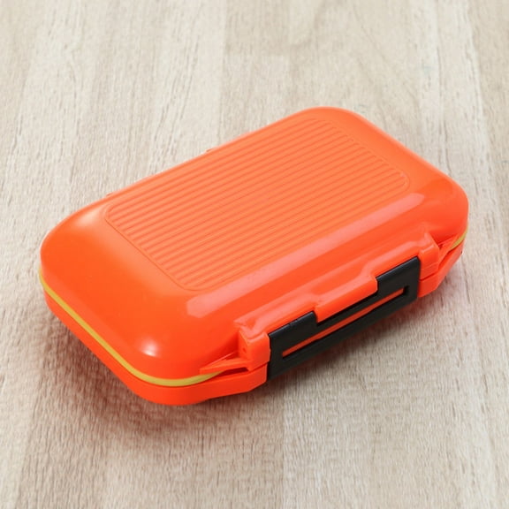 Worgeous 1Pcs Orange Fishing Hook Box for Compression Resistant Tackle Storage Outdoor Use
