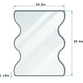 thumbnail image 5 of Wall Mirror 30x35 Inch Black Rectangular Mirror with 2 Wavy Sides Metal Framed Mirror Vanity Mirror Dressing Mirror, for Bathroom, Living Room, Bedroom Wall Decor, 5 of 9