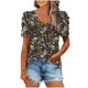 thumbnail image 1 of Blusas de Manga Corta para las Mujeres, Blusa de Camiseta Suelta Casual Hecha de Tela Cómoda para Todo el Uso Diario de Temporada, Blusas para las Mujeres Casual, 1 of 9