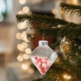 thumbnail image 4 of 8 piezas de adornos de plástico transparente bolas de Navidad rellenables adorno de Navidad rellenable en forma de bombilla caja de dulces fiesta árbol de Navidad bola rellenable transparente, 4 of 4