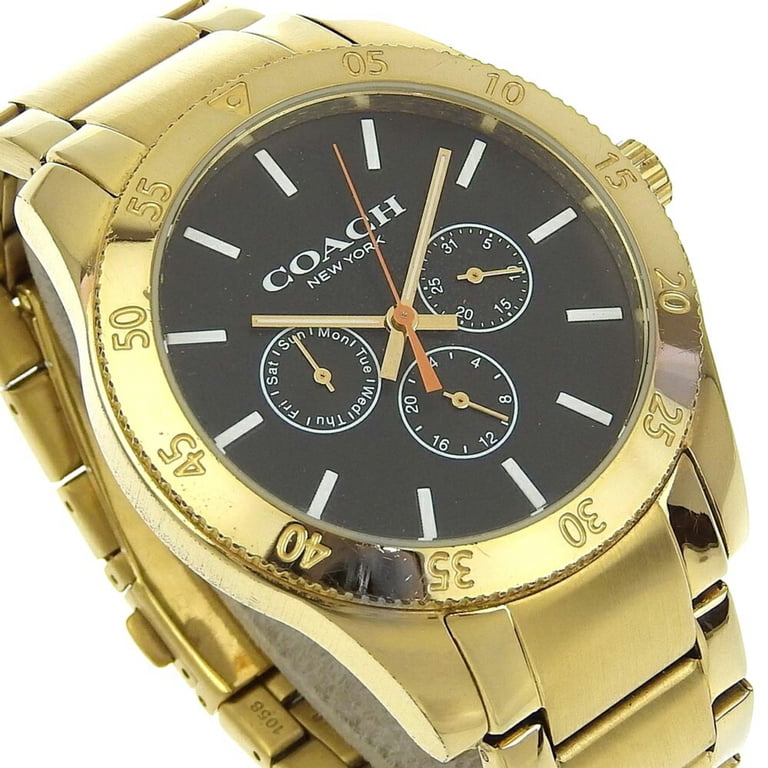 Pre-Owned Coach Day Date Watch CA133.2.95.1754 Gold Plated Quartz