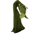 thumbnail image 3 of LINMOUA Women Fall Winter Gothic Retro Solid Long Sleeve Ball Gowns Maxi Dress, 3 of 6