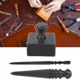 thumbnail image 3 of Mgaxyff Leather Craft Tool,Black Wood Leathercraft Edge Burnisher Leather Polished Grinding Tool Kit, Wooden Leather Burnisher, 3 of 8