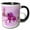 Black/White, variant on 3drose, Wonderful Violet Unicorn, 11oz Mug