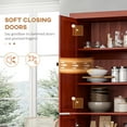 thumbnail image 6 of HOMCOM 72.5" Pinewood Large Kitchen Pantry Storage Cabinet, Mahogany, 6 of 9
