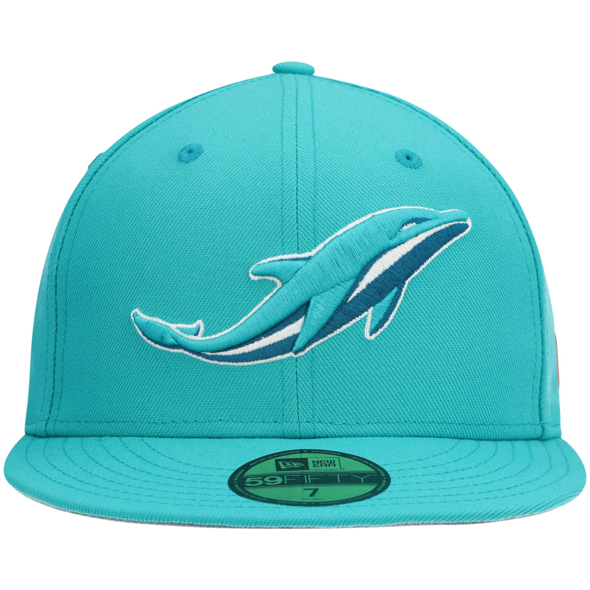Miami Dolphins New Era Omaha Elemental 59fifty Fitted Hat Aqua Walmart Com Walmart Com
