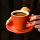 thumbnail image 5 of Taza de café expreso con plato, taza de café expreso, taza de capuchino, 80 ml, naranja., 5 of 5