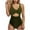 Army Green, variant on RYDCOT Bathing Suit for Women Tummy Control One Piece Swimsuit Criss Cross V Neck Monokini High Waisted Cutout Wrap Tie Back 1 Piece Swimwear Army Green