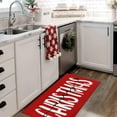 thumbnail image 5 of Merry Christmas Red Decorative Door Mat, Rustic Low-Profile Outdoor Floor Mat for Yard, Kitchen, Bathroom, 17 x 30 Inch, 5 of 6