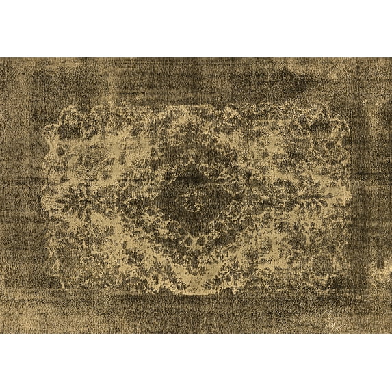 Ahgly Company Indoor Rectangle Oriental Brown Industrial Area Rugs, 5' x 8'