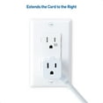 thumbnail image 4 of Cable Matters [ETL Listed] 2-Pack 2-Outlet Short Extension Cord 1 ft 13A/1625W Pigtail Extension Cord with Outlet Plug (Outlet Saver/Short Power Splitter Cord/Power Cord Splitter) in White, 4 of 6