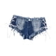 thumbnail image 2 of Pantalones cortos vaqueros, micro shorts de mezclilla a la moda para mujer, estilo casual de verano. L, 2 of 9
