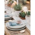 thumbnail image 5 of Blue Pumpkin Cloth Napkins Set of 8 Reusable Dinner Napkins, Thanksgiving Fall Leaf Country Farm Stripe Cocktail Napkin Washable Table Napkins for Wedding/Holiday Party/Baby Shower 20"x20", 5 of 7