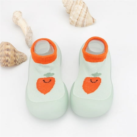 

NEGJ Cute Elastic Walkers Fruit Casual Socks Baby First Shoes Indoor Toddler Baby Shoes