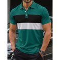 thumbnail image 1 of 3D Printed Short Sleeve, Buttons Men's POLO Shirt Color Figure Men's Spring And Summer Street Laps T-Shirt, 1 of 3