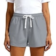 thumbnail image 3 of Women's Gym Workout Athletic Shorts Summer Lightweight Quick Drying Running Shorts with Pockets by Yigetop Grey XL, 3 of 7