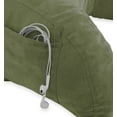 thumbnail image 2 of Deluxe Comfort Microsuede Bed Rest Reading and Bed Rest Lounger â Sitting Support Pillow Soft But Firmly Stuffed Fiberfill - Backrest Pillow With Arms, Green, 2 of 4