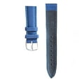 thumbnail image 2 of HIRSCH Pro Sport Leather Watch Strap (Blue) - M - 18mm - Stainless Steel Silver Buckle, 2 of 6