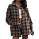 thumbnail image 2 of Women Fashion Plaid Check Lapel Long Sleeve Buton Blouse Shirt Casual Loose Top, 2 of 8