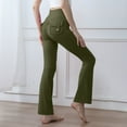 thumbnail image 2 of iHPH7 Flared Yoga Pants Athleisure Women Bootcut Pants for Women Workout Pants Women Womens Fall Pants Bootcut Yoga Pants Bell Bottom Pants for Women Green L, 2 of 6