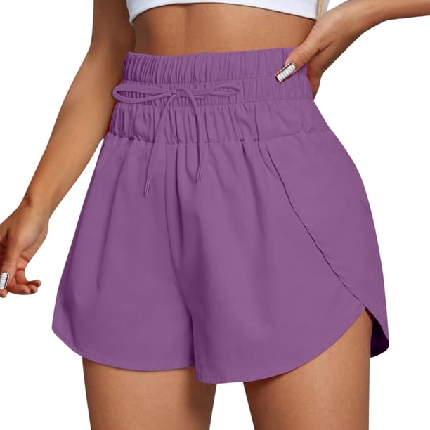 MKLEKYY Pantalones Cortos Casuales Para Mujer, Para Correr, Entrenamiento, Cintura Elástica, Pantalones Deportivos De Yoga