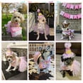 thumbnail image 4 of Dog Birthday Bandana with Hat and Dress Girl Set, Puppy Birthday Party Supplies, Cute Pink Tutu Skirt Outfit for Small Medium Large Dogs, 4 of 6