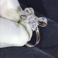 thumbnail image 2 of Xihbxyly Anillo de Lazo Blanco, Elegante Accesorio de Joyería de Moda, Diseño Artesanal Exquisito, Cómodo para Cualquier Ocasión, Regalo Ideal para Mujeres, Perfecto para Cumpleaños, Aniversarios y F, 2 of 6