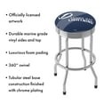 thumbnail image 3 of Trademark Gameroom Tampa Bay Lightning Logo Chrome Ribbed Barstool, 3 of 5