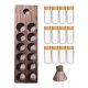thumbnail image 2 of Frasco para granos de café con estante, frasco de vidrio para almacenar alimentos, tubo de ensayo, recipiente hermético para cereales. Embudo 12 Agujeros Marrón, 2 of 8