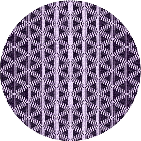 Ahgly Company Machine Washable Indoor Round Transitional Plum Purple Area Rugs, 8' Round