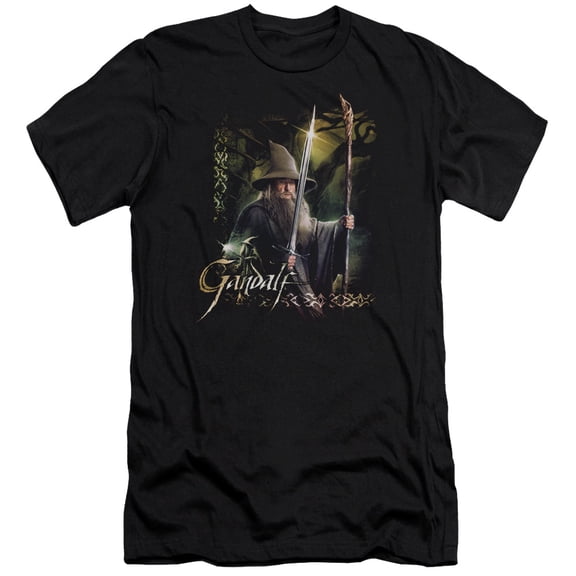 Hobbit Sword And Staff S/S Adult 30/1 T-Shirt Black
