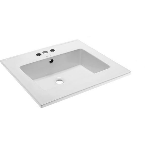 Swiss Madison Voltaire 25 Vanity Top Sink with 4 Centerset Faucet Holes