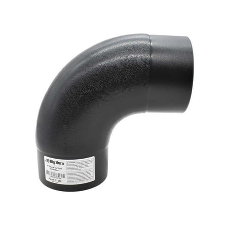 Big Horn 4 Inch 90 Degree Abs Elbow Fitting For Hose Clamp