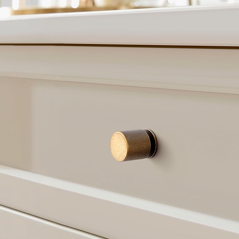 Goo-Ki Antique Brass Cabinet Knobs, Drawer Knobs Cabinet Handles Hardware for Dresser,Wardrobe,Cupboard, 6 Pack
