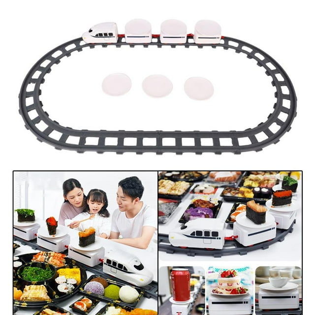 Modelo de tren de sushi Juguete de sushi giratorio Decoración de cumpleaños para niños Adornos para niños Juguetes de juego en interiores Estilo 2 Baoblaze Juguetes de tren de sushi