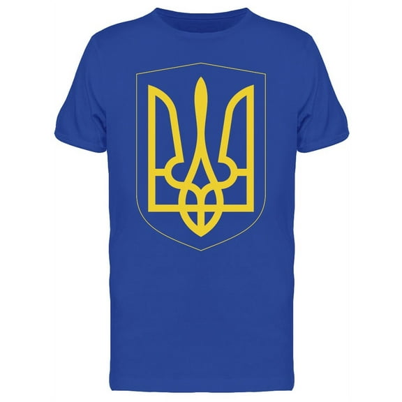 Smartprints Mens Graphic Tee - Ukrainian Coat Of Arms Trident - Regular Fit 100% Cotton