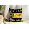 thumbnail image 3 of Sunflower Pillow Covers 18x18 Set of 4, Buffalo Plaid Sunflower Decor Black Summer Pillow Covers for Couch Sofa Indoor Outdoor Yellow Sunflower Bee Pillows for Summer Decorations, 3 of 6