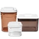 thumbnail image 1 of Botes herméticos de los contenedores de almacenamiento de alimentos con apertura de botón de 3 piezas para almacenamiento de alimentos, 1 of 5