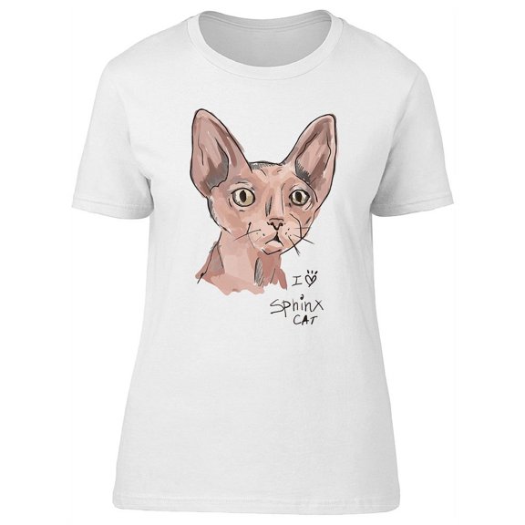 Image Sphinx Cat T-Shirt Women -Image by Shutterstock, Female XX-Large
